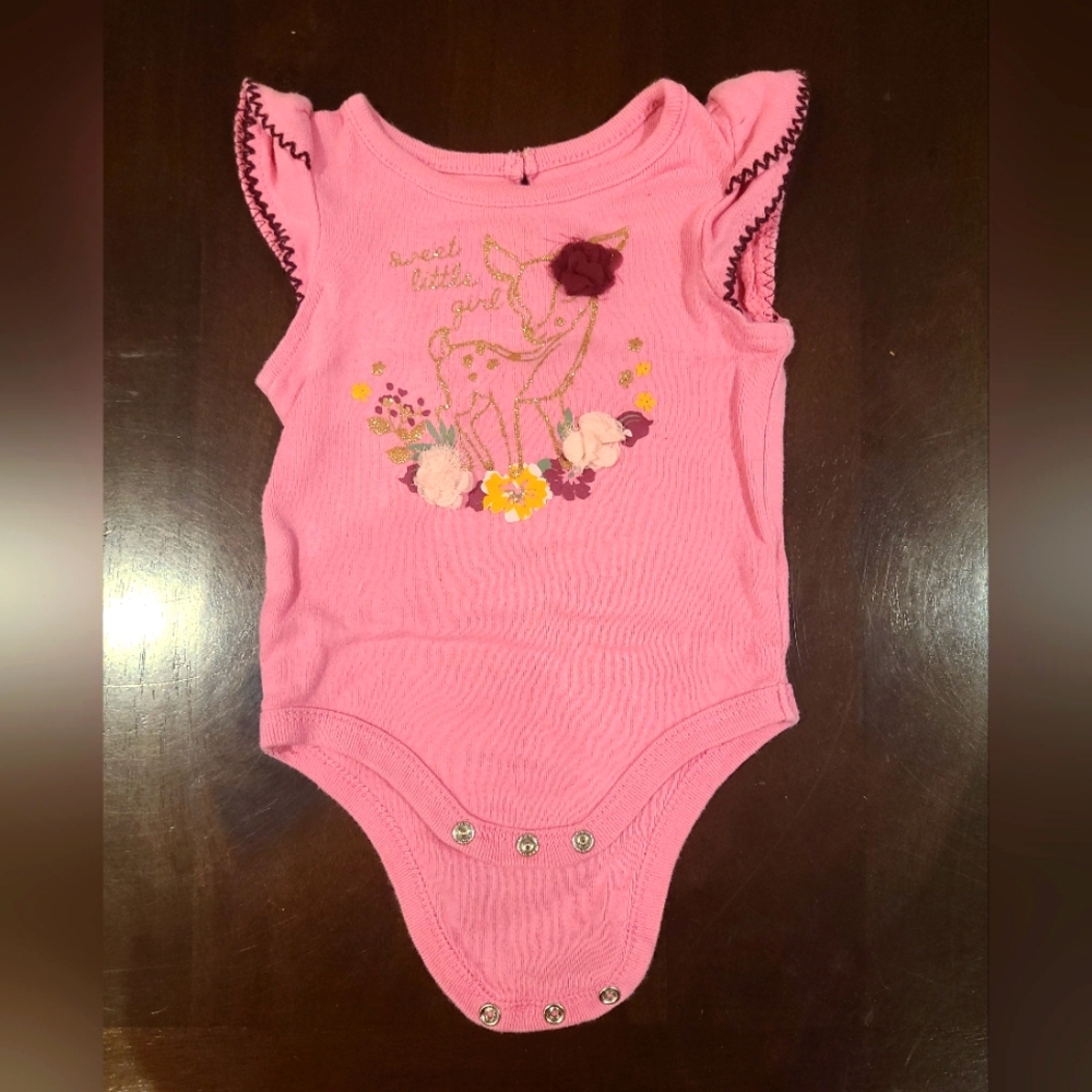 🌟5/$25 Sweet Little Girl Deer Onesie Size 9 Months